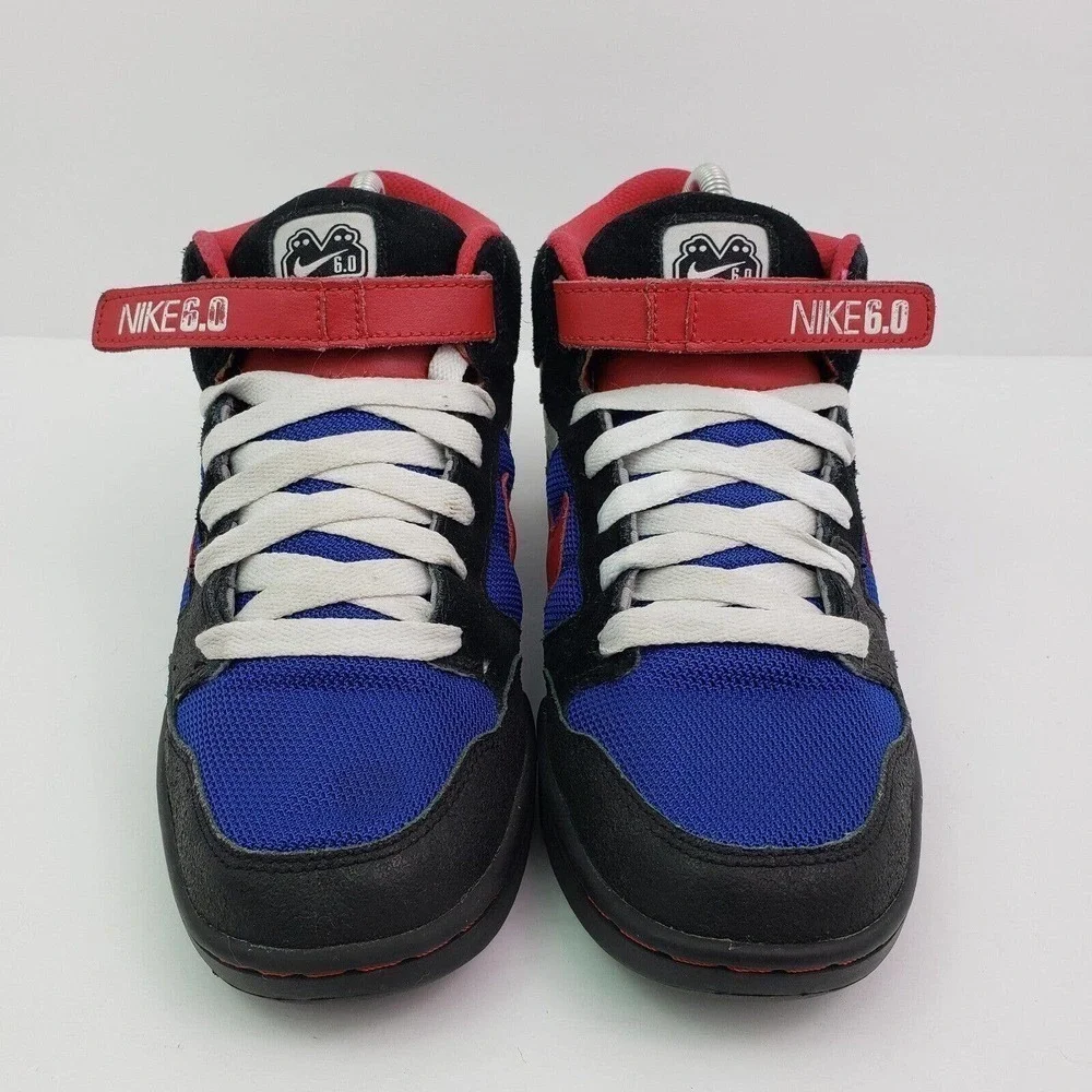 Nike ID Dunk 6.0 Mid 2009 Womens Size 7.5 Black Pink Blue Sneaker Shoes 370685-9